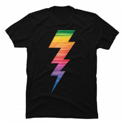 rainbow lightning bolt shirt